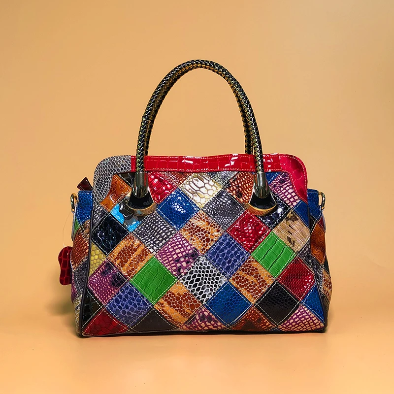 

2019 New Arrival Rushed Bolsos Mujer Leather Large-capacity Handbag National Bag Ladies Serpentine Women Shoulder Messenger