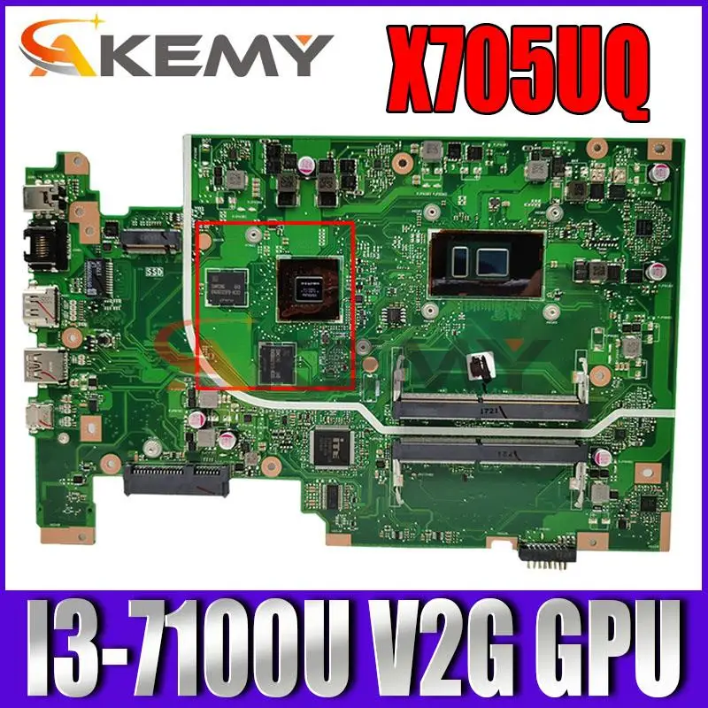 Материнская плата для ноутбука X705UQ MB I3-7100U V2G GPU X705UVR X705UV X705UB X705UD X705UDR X705UN X705U |