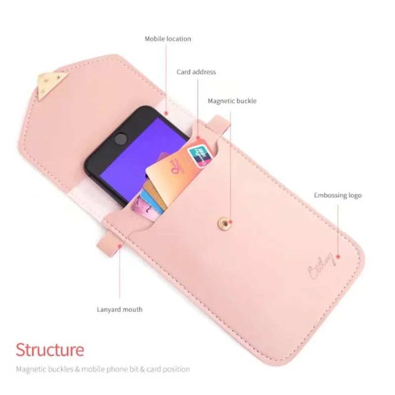 Чехол для мобильного телефона, сумка для iPhone 11 Pro Max, модный кожаный слинг, женская сумка, чехол с сенсорным экраном для huawei/Oneplus/samsung EEMIA