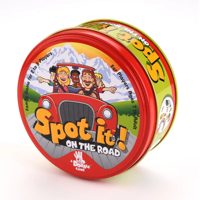 Spot It! В дороге настольная игра английская карточная игра с металлической коробкой семейные вечерние