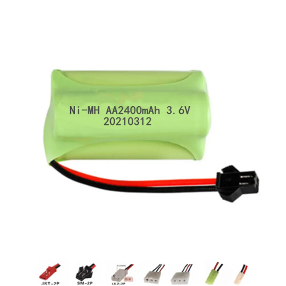 Batteria Nimh Da 3.6V 2400Mah Per Carri Armati Per Auto Giocattolo Rc Treni Robot Barca Pistola Ni-Mh Aa 700Mah 3.6V Batteria Ricaricabile 1 Pz
