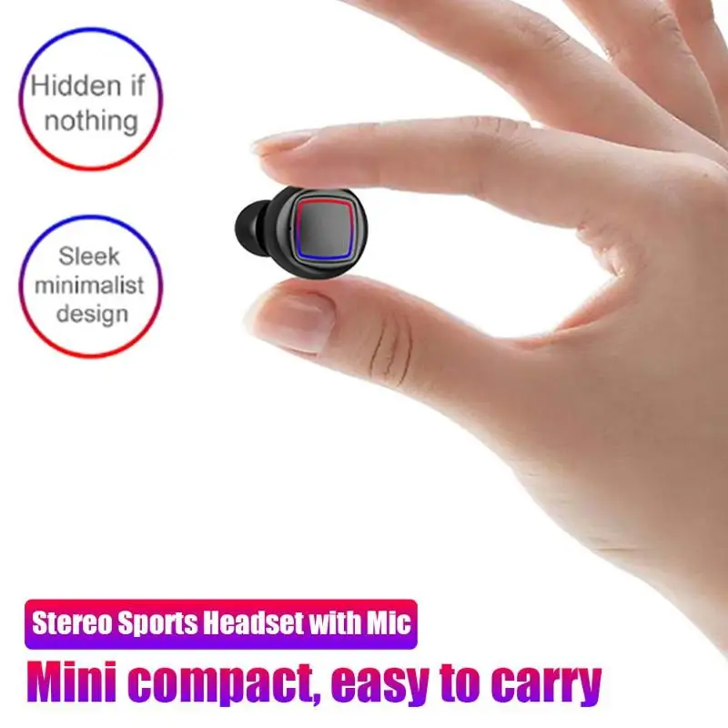 HMB-11 мини TWS Bluetooth 5,0 наушники отпечатков пальцев Сенсорный экран отдельно фюзеляжа дизайн Беспроводной стерео гарнитура для Xiaomi huawei