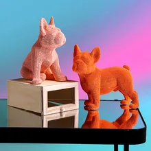 Nordic Creative Animal Resin Crafts Color Pellet Dog Resin Sculpture Living Room Home Porch Desktop Decoration Ornament Art Craf