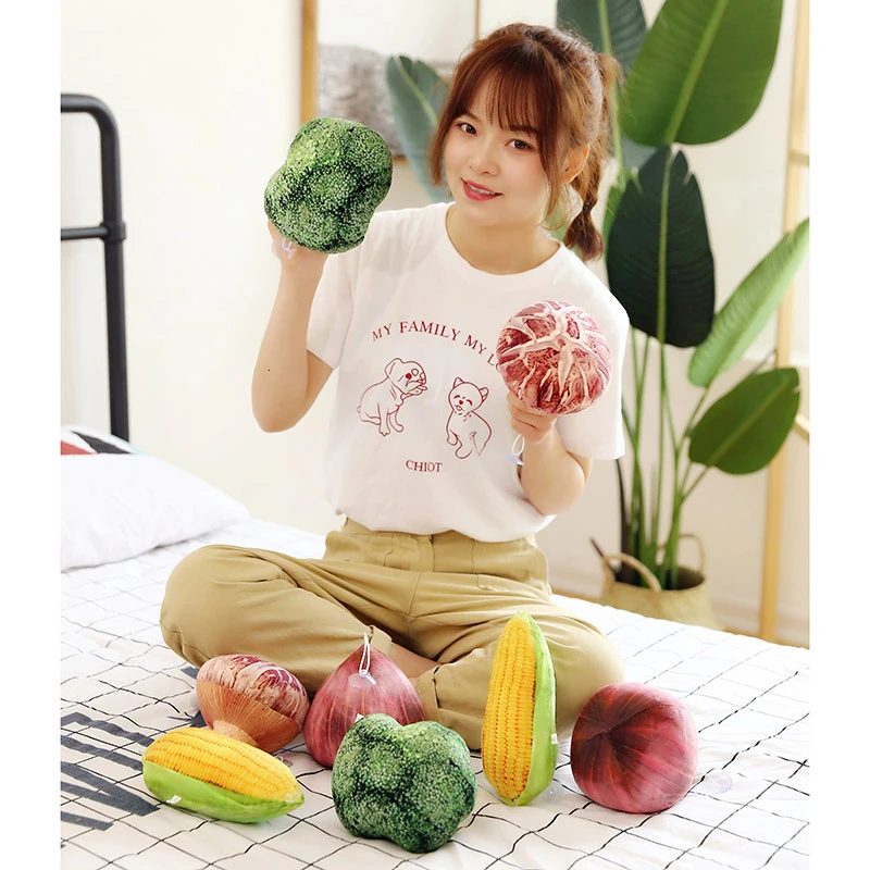 

2019 New Creative Plush Toy Children Simulation Vegetables Pendant Doll Kids Birtheday Bizarre Gift