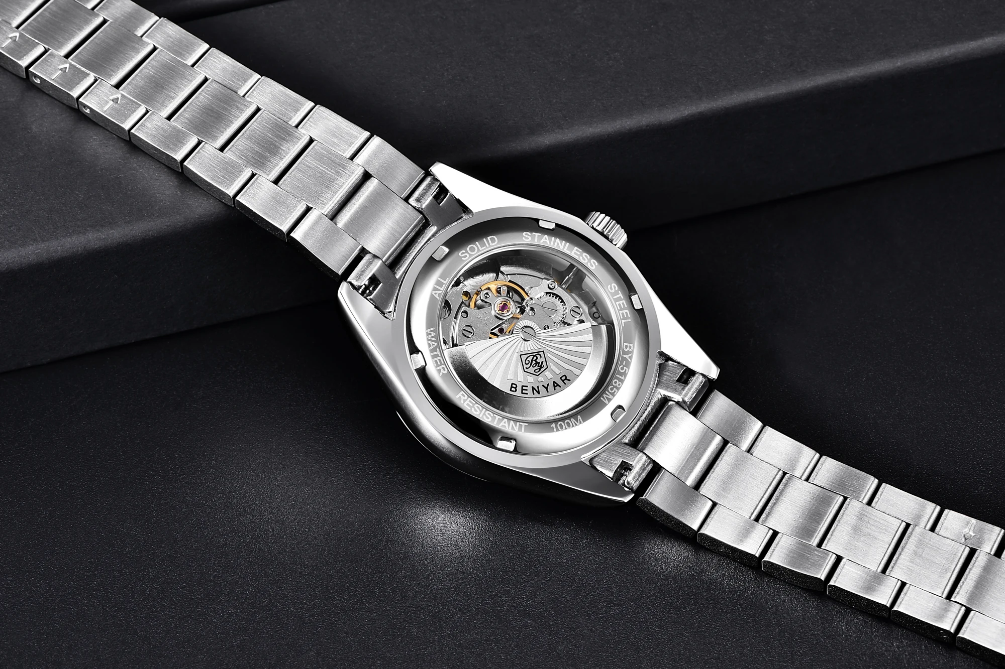 2021 New BENYAR 39MM Men's Watches Mechancial Watch Men Luxury Automatic watch for men Stainless steel Waterproof Clock Man