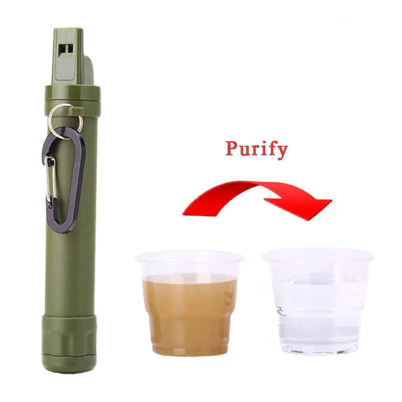 

Outdoor Wild Water Purifier Emergency Water Filter Straw Water Filtration System for Traveling Backpacking Camping Equipment