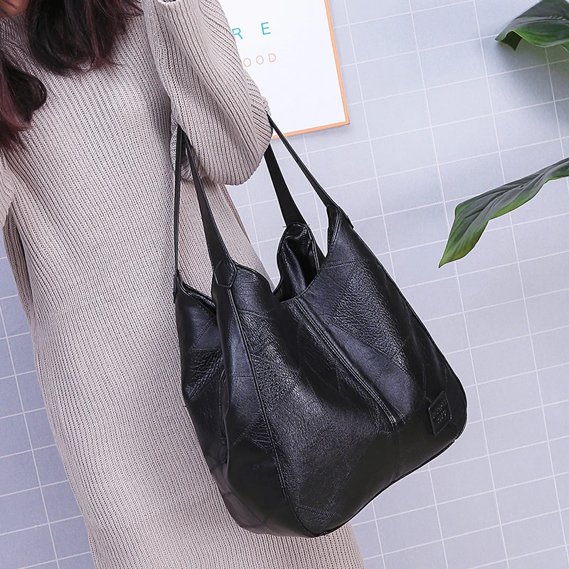 Vintage Leather luxury handbags women bags designer bags famous brand women Large Capacity Tote Bags for sac A Main