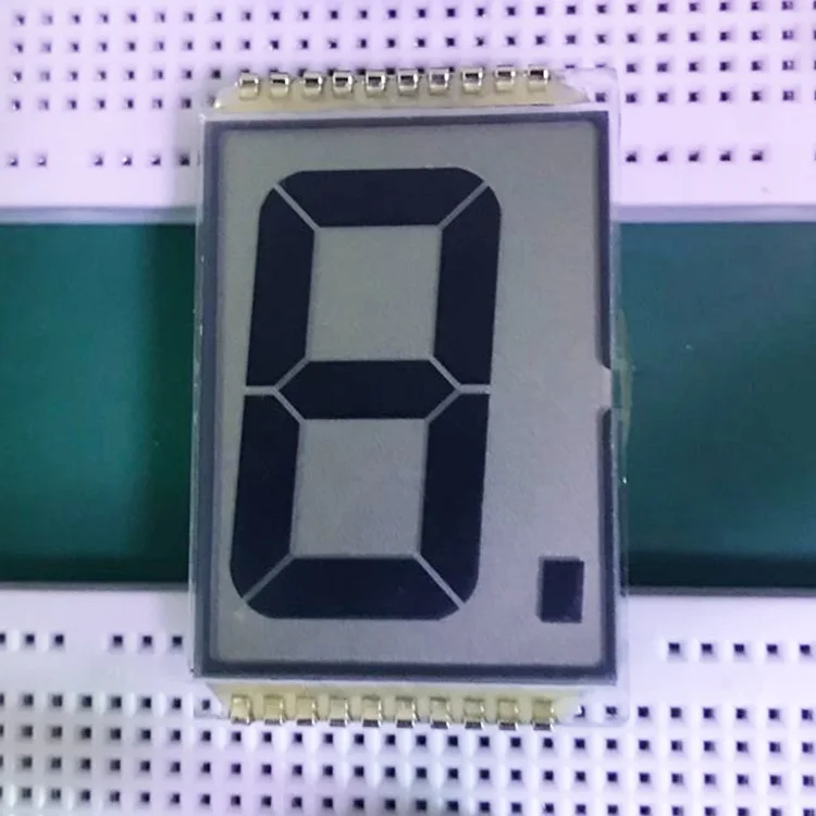 10PIN TN Positive 1-Digit Segment LCD Panel Wide Temperature Segment LCD Screen