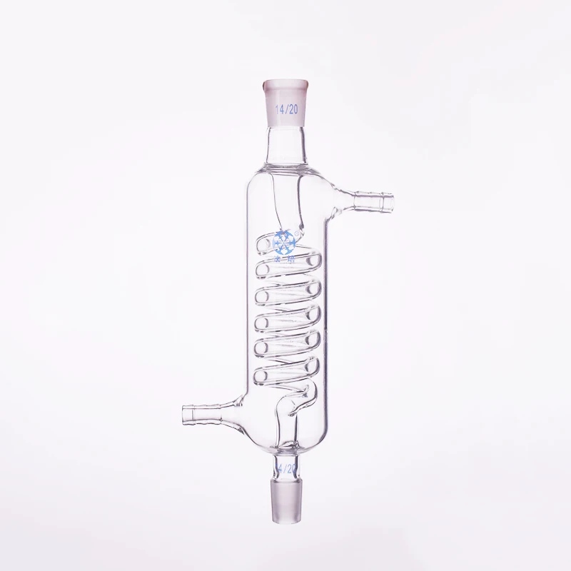 

Format serpentine condenser,Condenser Graham with coiled inner tube,standard ground mouth 14/20