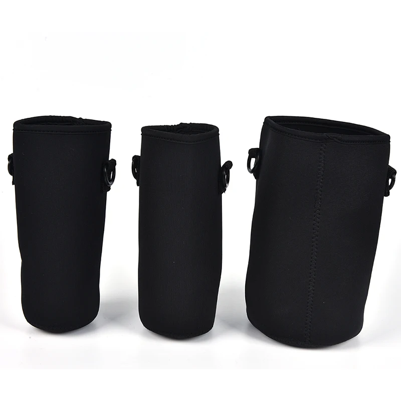 Water Bottle Sports Bottle Water Bag 36oZ/64oZ Water Bottle Cover Bag Pouch W/Strap Neoprene Water Pouch Holder Shoulder Strap Black Bottle Carrier Insulat