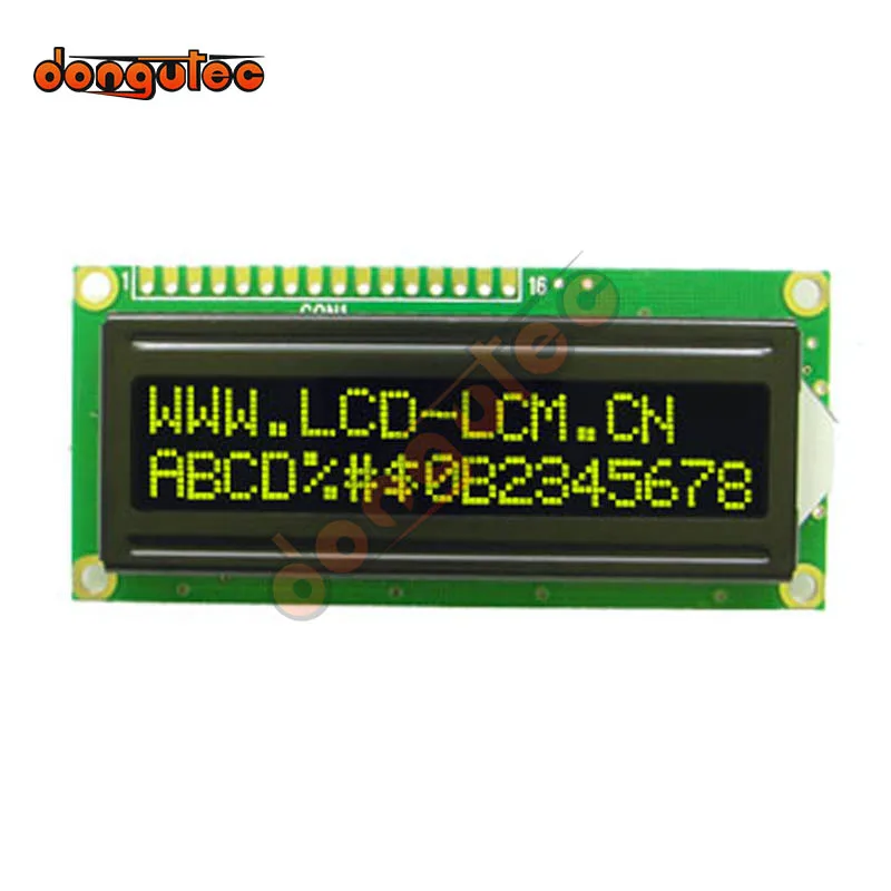 LCD Display Module 162 1602 16X2 1602A Character Red Green White Orange Yellow on FSTN Negative Black Background 5V