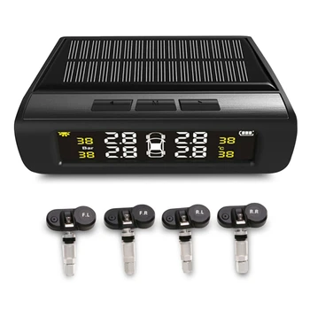 

Tire Pressure Monitoring System Solar TPMS Vibration Power-on Design 4 Internal Sensors car accessories XZ-71