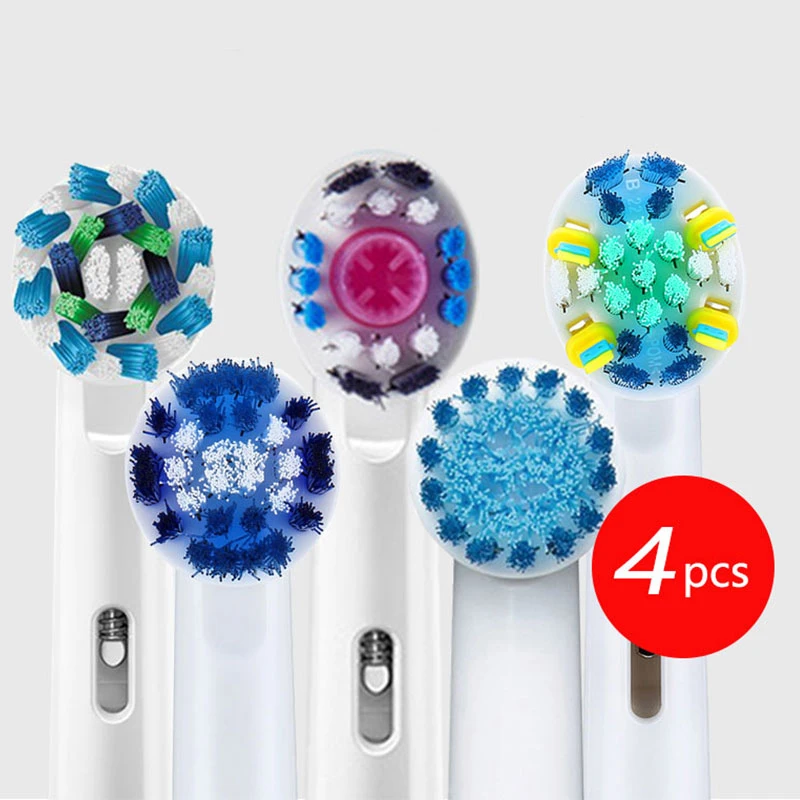 Oral B зубная щетка 4 шт./упак. для Электрическая вращающаяся чистки зубов