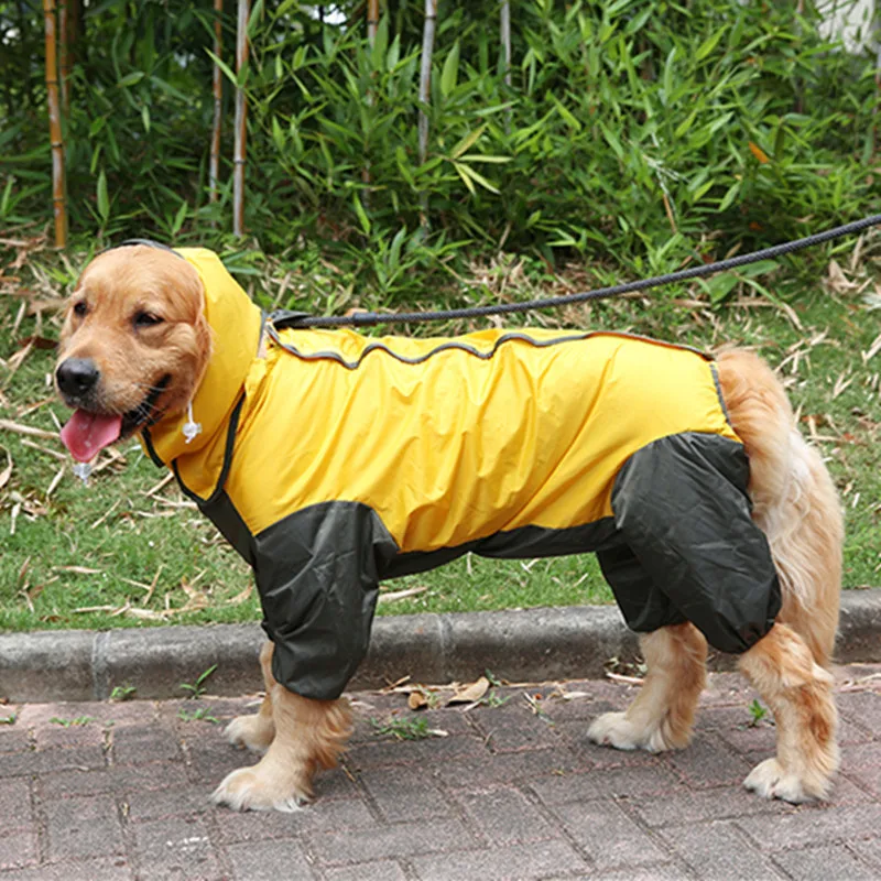 Waterproof Pet Dog Raincoat For Large Dog Rain Coat Jacket Husky Samoye Big Dog Clothes