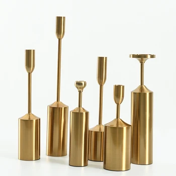 

Luxury Nordic Candle Holder Metal Wedding Christmas Candle Holder Decoration Candelabros De Mesa Home Decoration DD60ZT