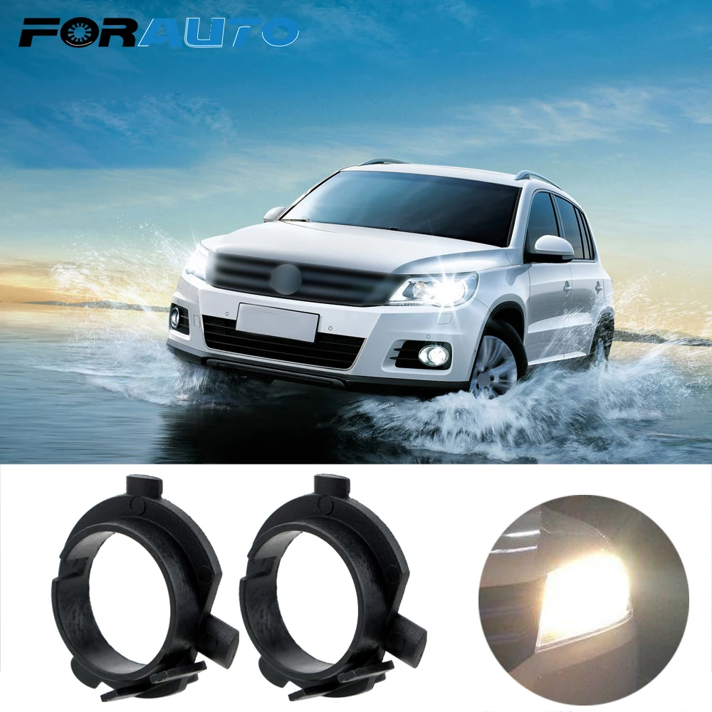 

FORAUTO 2PCS LED Headlight Clip Retainer LED Adapter Base Sockets Adapter for KIA K4 K5 Sorento Hyundai Veloster Santa Fe