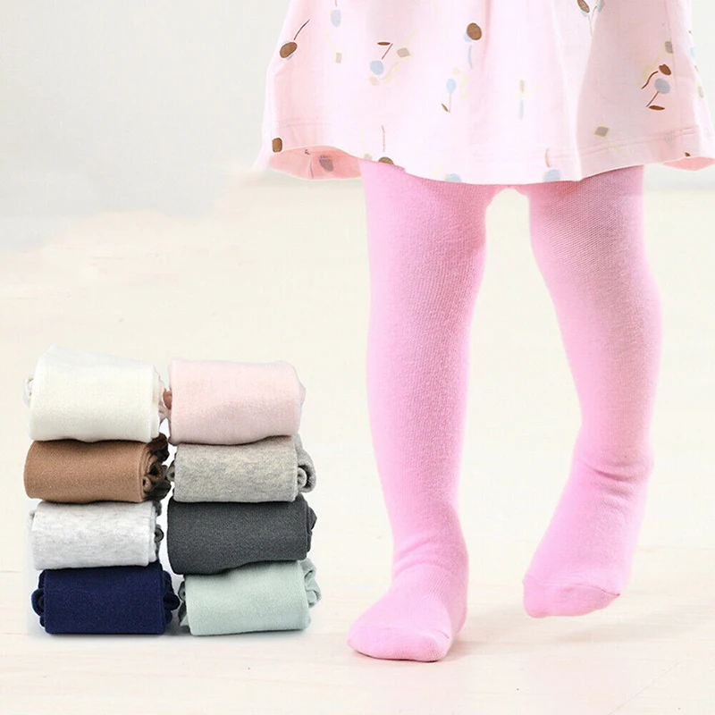 

Newest Arrival Children Spring/Autumn Tights Cotton Baby Girl Pantyhose Kid Infant Knitted Solid Tights Soft Infant Clothing