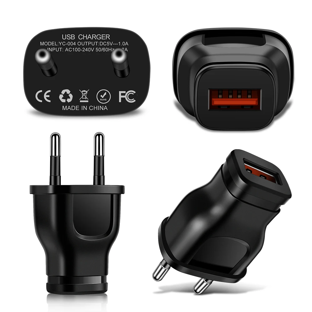USB Universal Adapter Power Supply 5V 1A AC DC Charger Travel Wall 220V TO For Iphone Samsung Mobile Phone EU US | Обустройство дома