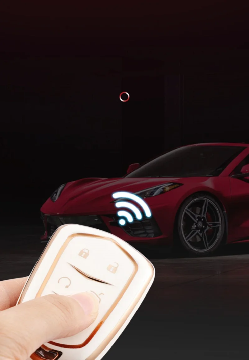 Copertura della cassa chiave dell'automobile per Cadillac ATS-L XTS XT5 CTS CT6 copertura chiave dell'automobile ATS 28T SRX Escalade 2015 Car Styling portachiavi accessori - Hc2b59146b32a40ef9afcc1332edf1028C