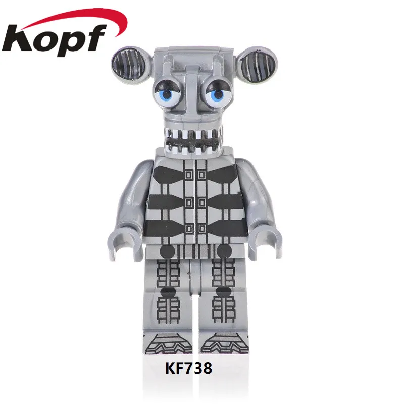 KF736 Одиночная Пять ночей у Фредди Одиночная строительные блоки кирпичи сумки Чика; Фокси Золотой Фредди фигурки подарок игрушки для детей - Цвет: KF738  Without Box