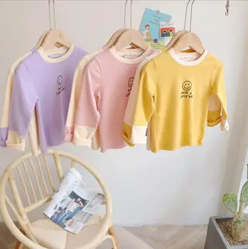 

2020 New Girls Patchwork T-Shirt Spring Fashion Cotton Girls Top 3-8t PO69
