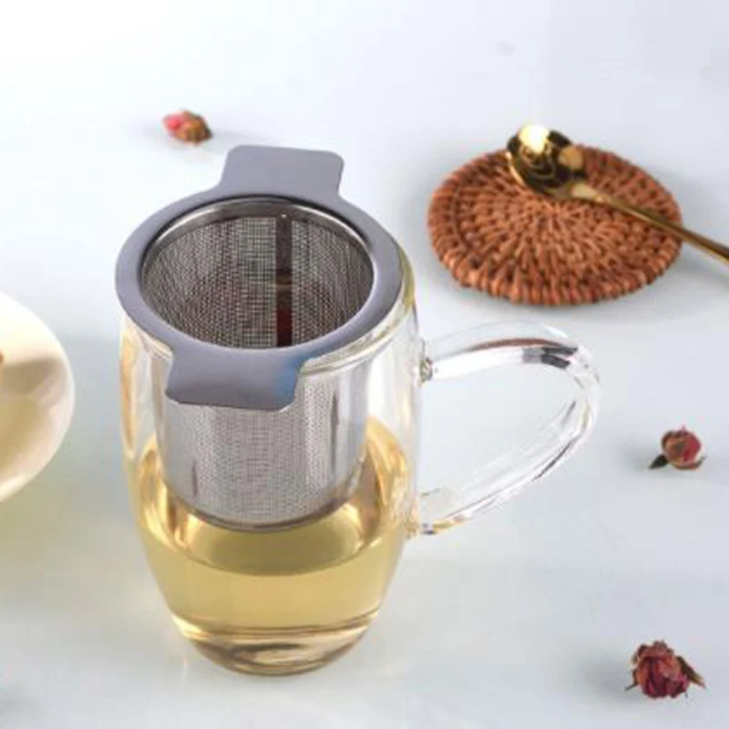 Мелкоячеистый фильтр для заварки чая из нержавеющей стали для дома и офиса