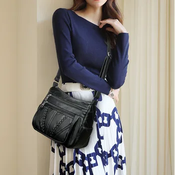 

Women Shoulder Bags Genuine Leather Female Bags For Ladies Crossbody Bags Luxury Designer Handbag High Quality New