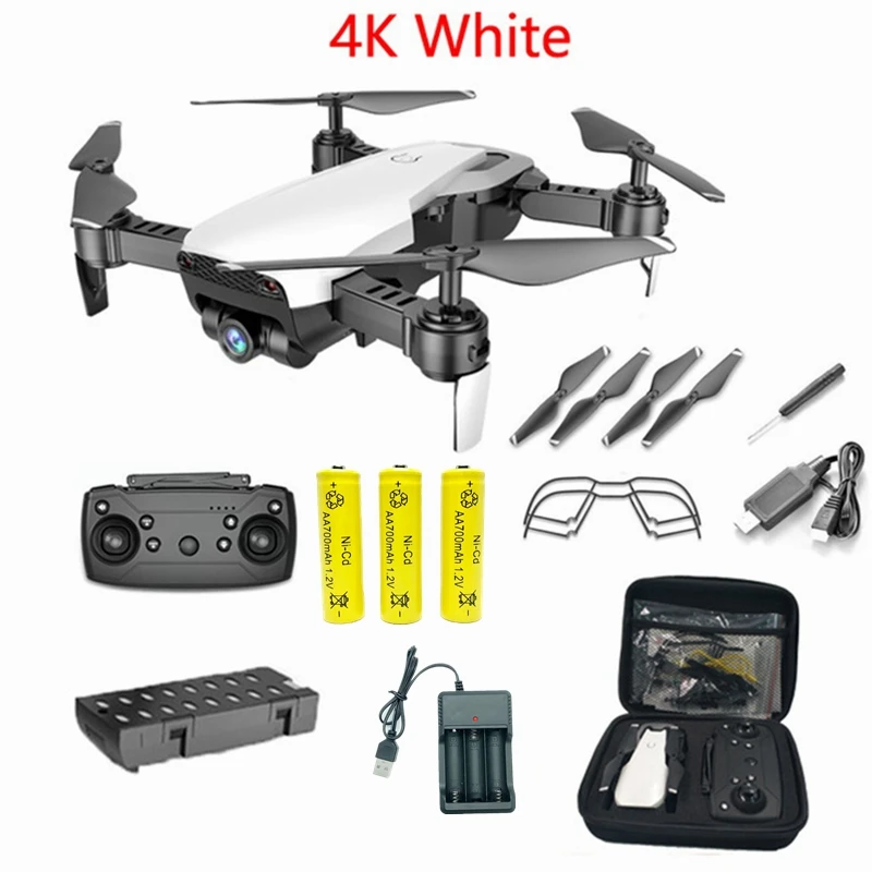 4K White 1B CB SSTI-VSG M69 FPV RC Дрон 4K камера оптический поток селфи Дрон складной Wifi Квадрокоптер Вертолет VS VISUO XS816 SG106 SG700 X12 - Цвет: 4K White 1B CB