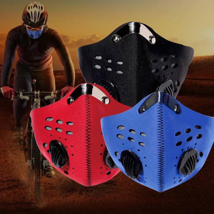 

Activated Carbon Filter Mask Anti dust Bacterial Face Mask Men Women Muffle Running Cycling Mouch Masks