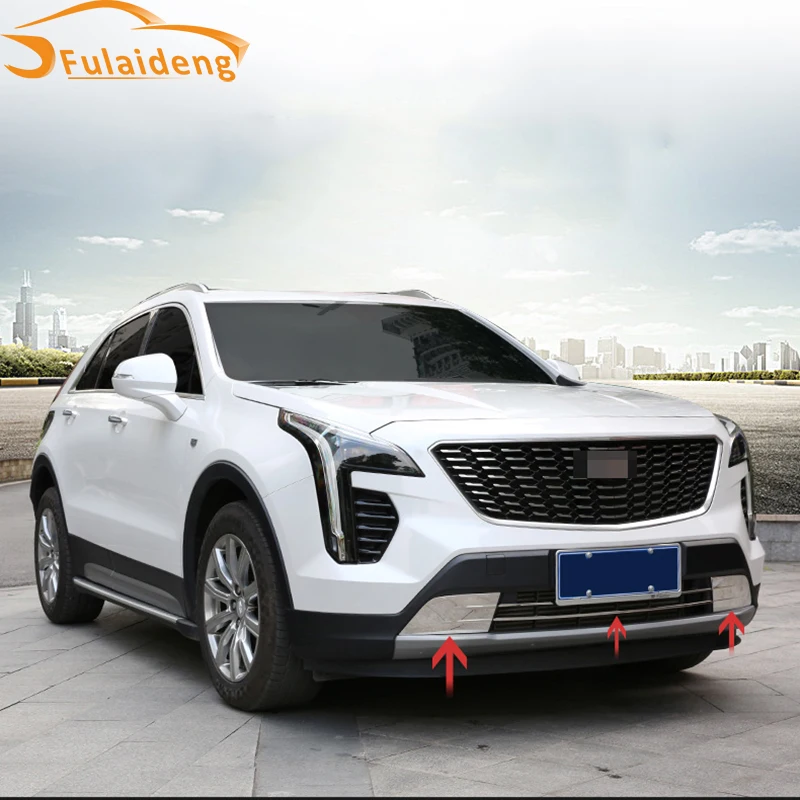 4 шт. для Cadillac XT4- нержавеющая сталь передний бампер верхний радиатор решетка сетчатая крышка отделка автомобиля Стайлинг Аксессуары
