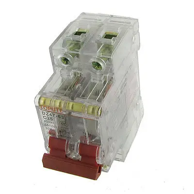 AC 400V 25A 2P Прозрачный миниатюрный мини-выключатель