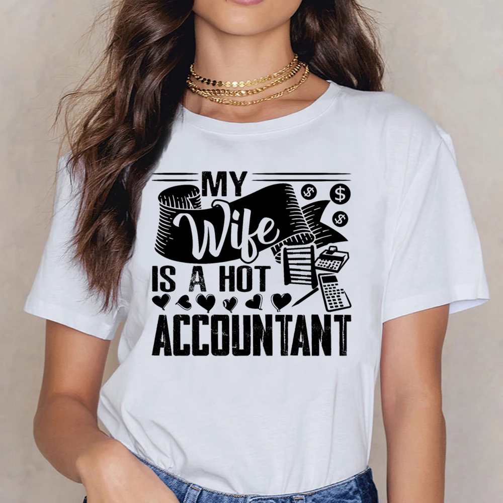 Tops T Shirt Women My Wife Is A Hot