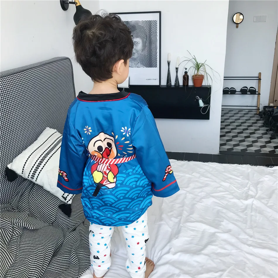 Tonytaobaby/Новинка; домашняя одежда для мальчиков и девочек с героями мультфильмов; ночная рубашка; сезон осень-зима