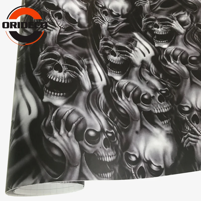 gray skull design camo vinyl sticker sticker bomb decal 4