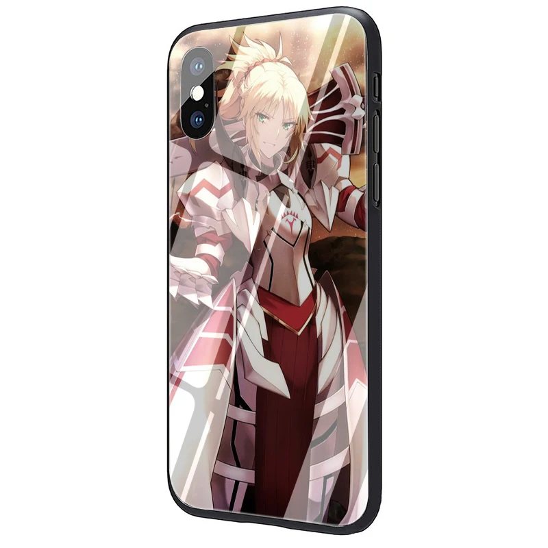 G12 Чехол для телефона EWAU Saber Fate Apocrypha из закаленного стекла для iPhone 5 5S SE 6 6s 7 8 plus X XR XS 11 pro Max - Цвет: G12
