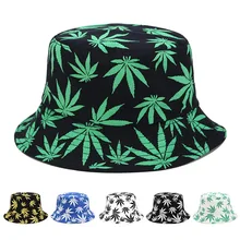 

Fashion Women Men Couple Cotton Fishing Hat Hip Hop Cap Maple Leaf Panama Bucket Hat Sun Flat Top Fisherman Hats Caps Gorras