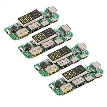 

4pcs 18650 Battery Charger Protection Module Mobile Power PCB Module Board Dual USB 5V 1A 2.1A With BMS Protection