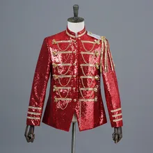 Красная куртка Мужская Jaqueta блестящая мужская куртка диджея одежда для пения костюм сценическая одежда для певцов мужчин