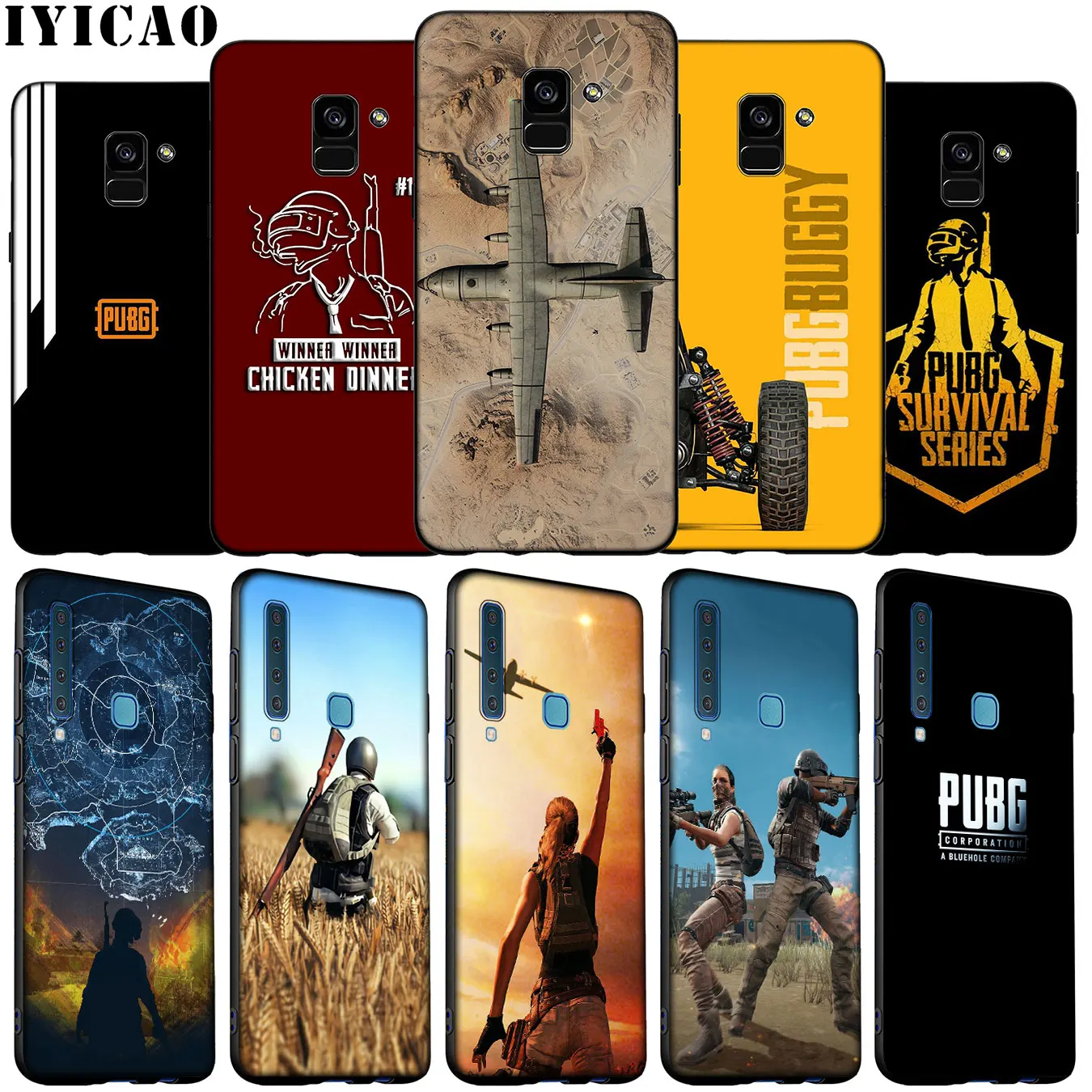 Мягкий силиконовый чехол PUBG для телефона Samsung Galaxy A6 Plus A9 A8 A7 2018 A3 A5 2016 2017 Note 9 8 10 20 Ultra