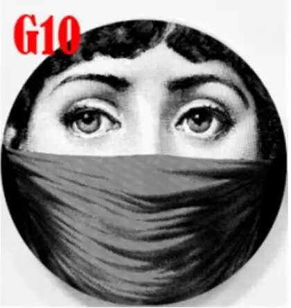 G10 Милан абстрактный дизайн стиль украшения комнаты Висячие тарелки настенные тарелки фон живопись украшение - Цвет: G10