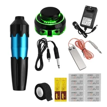 Профессиональная ротационная машинка для татуировки, набор игл для татуировки, набор картриджей с ЖК-дисплеем, педаль питания для татуировки, Перманентный макияж, машина