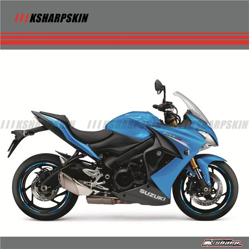 12 X толстый край внешний обод наклейки полоса колесные наклейки подходят SUZUKI GSXS1000 GSXS1000F 17''