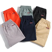 Высококачественные мужские пляжные шорты из 85% хлопка, летние однотонные спортивные штаны для дома, большие размеры, повседневные штаны для бега и фитнеса