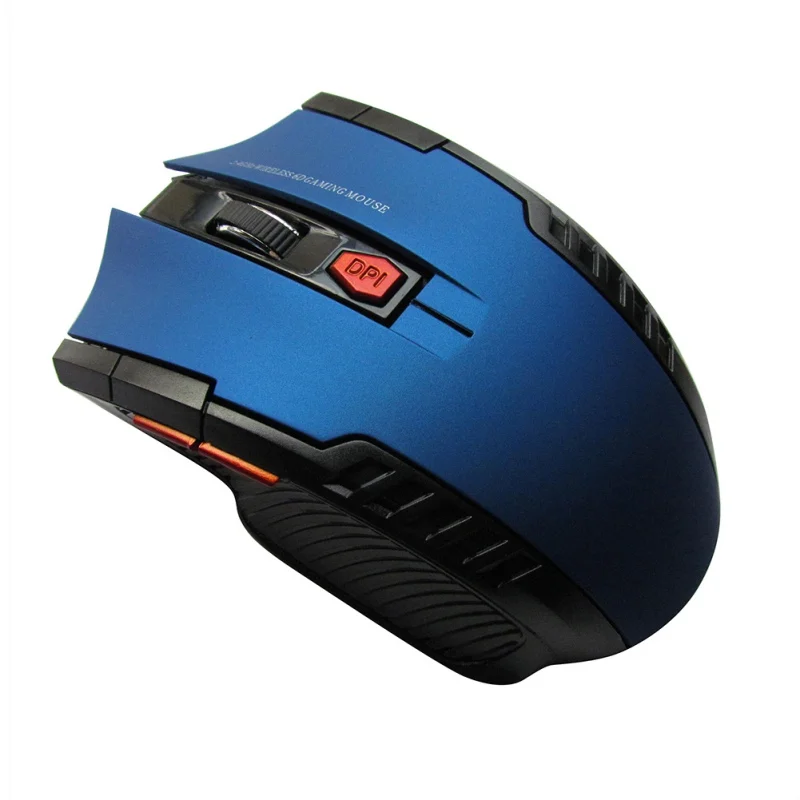 Синий Профессиональная беспроводная мышь 1200 dpi 2,4G, игровые мыши, лазерная мышь для геймера, бесшумная, встроенная батарея, Компьютерные Мыши для ПК, ноутбука - Цвет: Синий