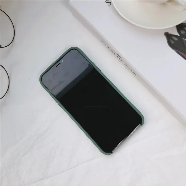 Роскошный жидкий ТПУ силиконовый чехол для телефона для iPhone X 10 11 Pro XR XS Max ультра тонкий iPhone 8 7 6 6S Plus чехол карамельного цвета
