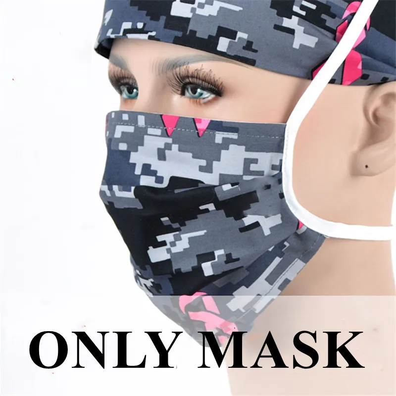 Only Mask 2 Мужская хирургическая Кепка с эффектом потертости, цифровая, пустынная, камуфляжная, Армейская, медицинская, хирургическая, шапка с завязками на спине, один размер, ультра мягкая, со свитером, кепка с эффектом потертости - Цвет: Only Mask 2