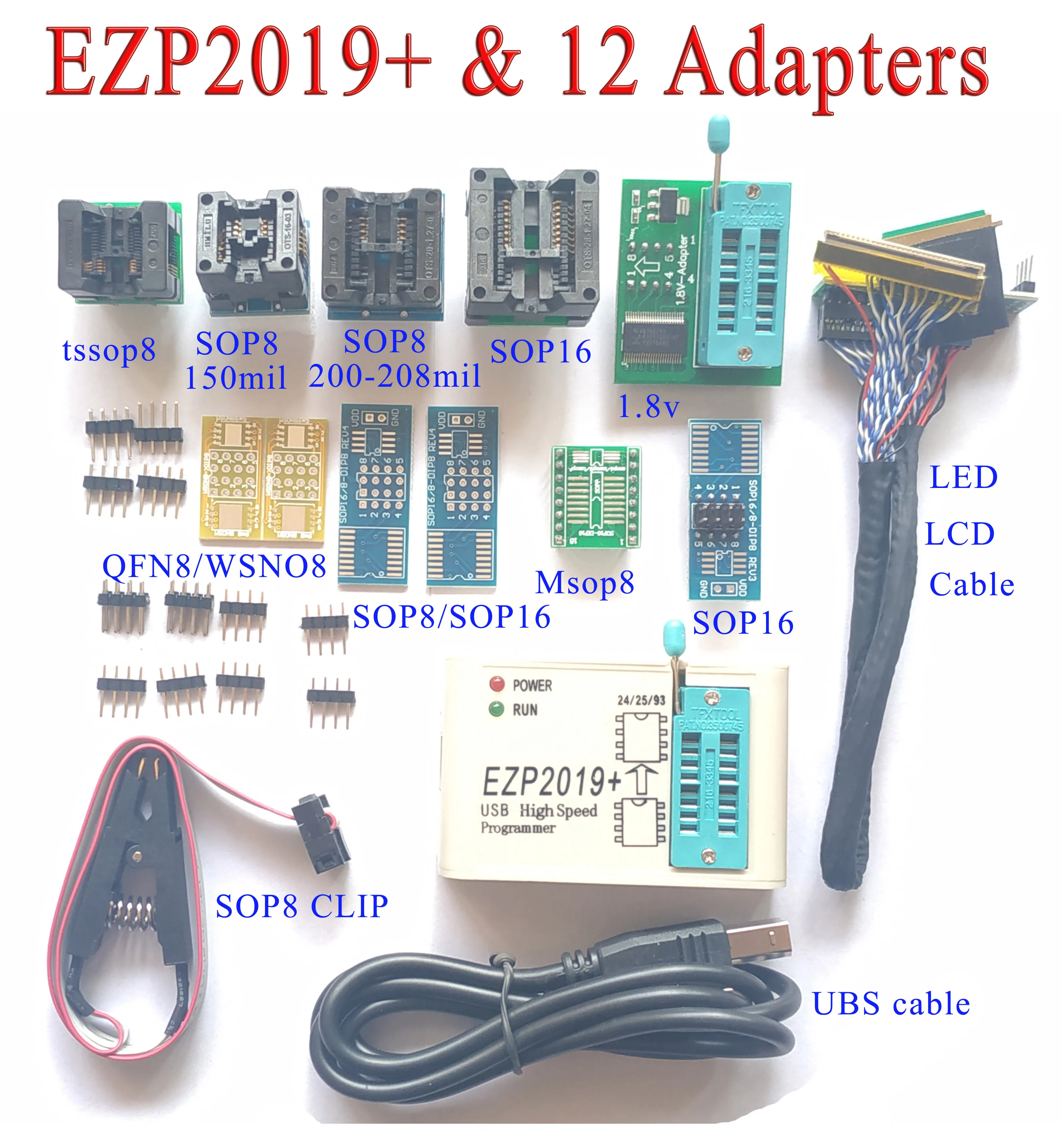 EZP2019 + высокоскоростной USB программатор SPI с поддержкой 24 25 93 EEPROM Flash Bios можно