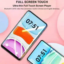 Полноэкранный MP4-плеер ультратонкий сенсорный экран MP5 плеер Bluetooth 5,0 плеер большой емкости 83,4*49,3*12,8 мм