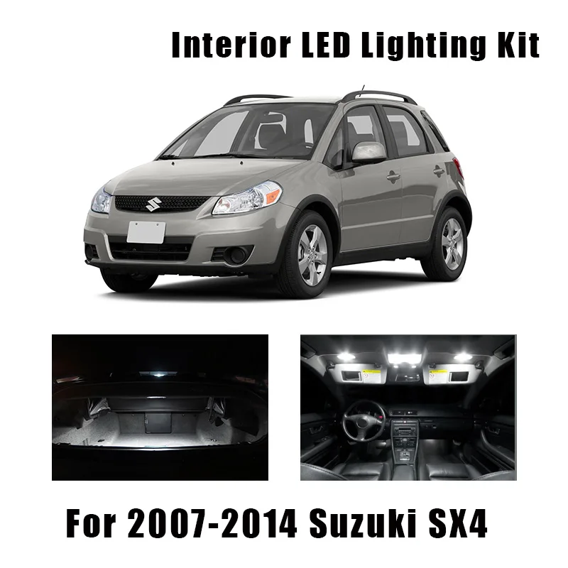 9 шт. Автомобильные светодиодные лампы Canbus для салона 2007-2013 2014 Suzuki SX4 WK | Автомобили