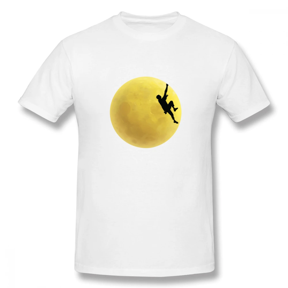 

Rock Climbing Moon t shirt men Casual Fashion Men's Basic Short Sleeve T-Shirt boy girl hip hop t-shirt top tees